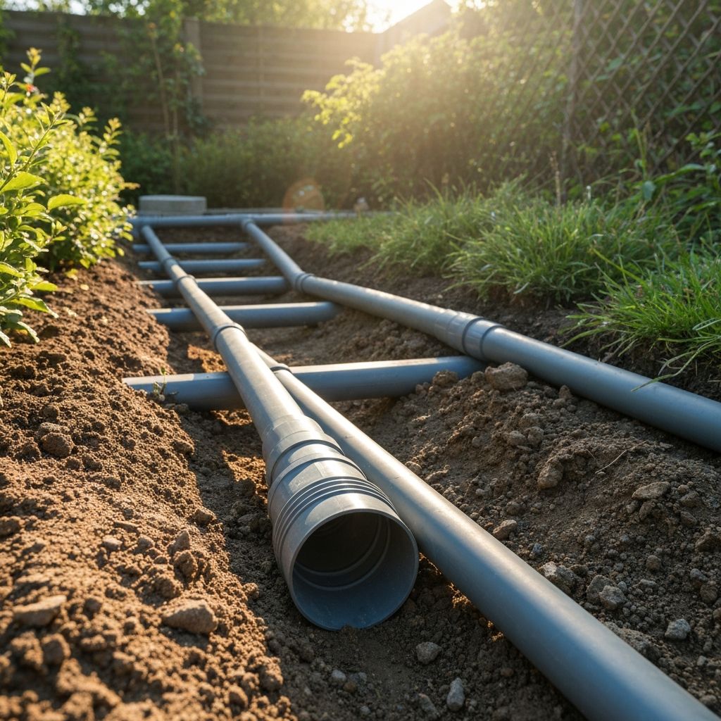 Mise en place d’un drainage et préparation du terrain avant aménagement